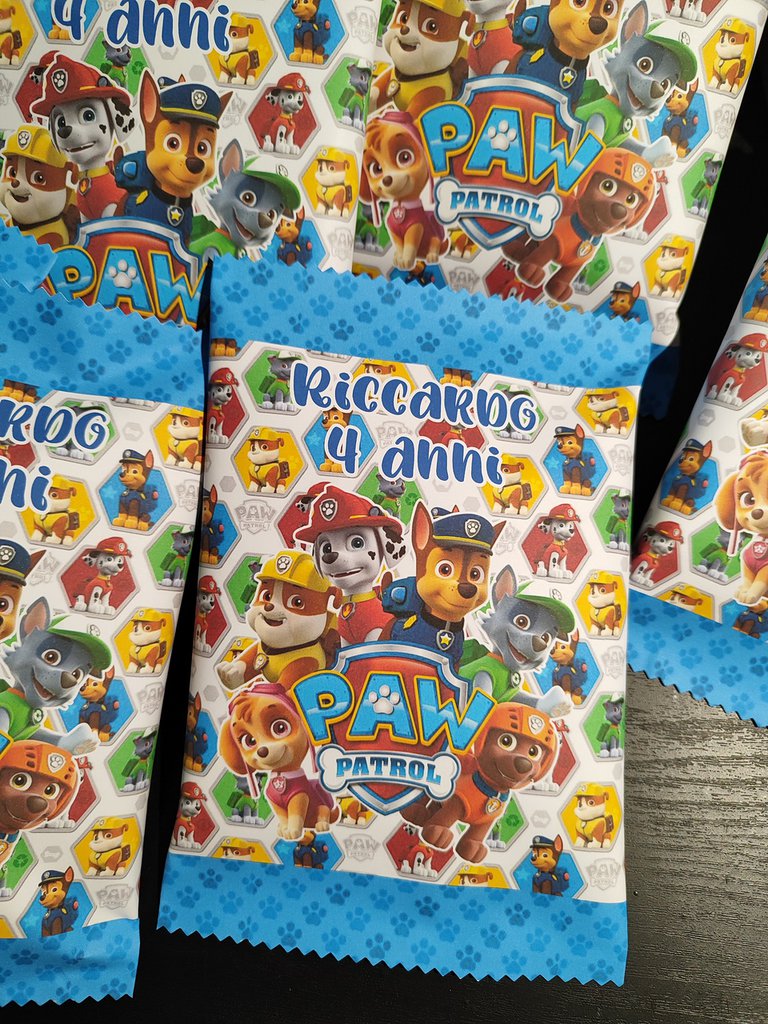 Pacchetto pacchetti patatine decorazione festa compleanno oceania simba re leone paw patrol