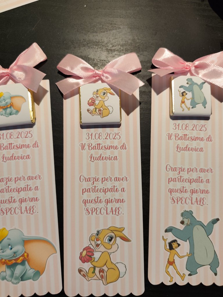 Segnaposto cioccolatino cioccolatini dumbo missbunny piccolo principe coniglietto battesimo nascita evento