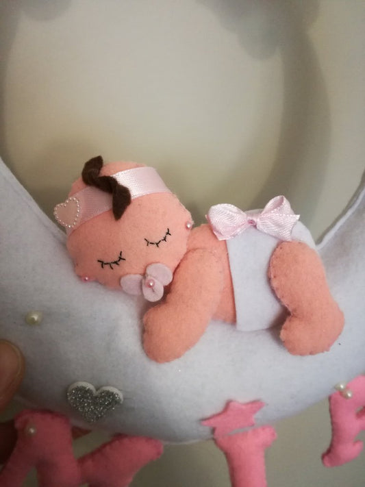 Fiocco nascita coccarda decorazione fuori porta nascita neonato nome personalizzabile