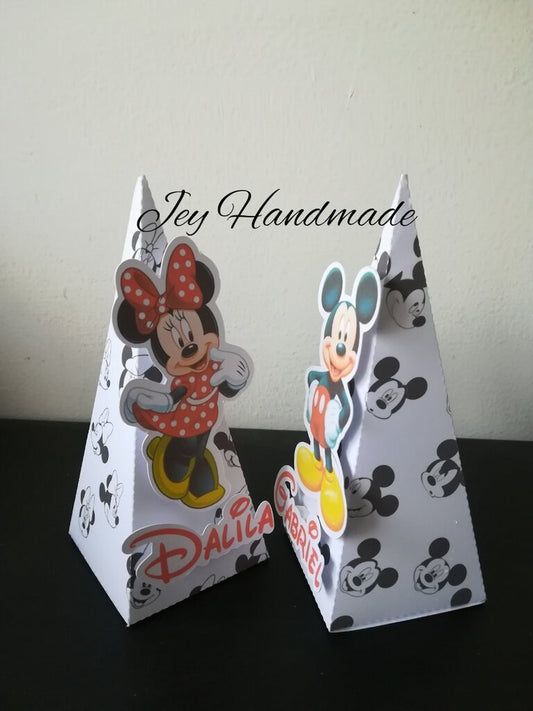 Scatolina decorazione festa compleanno topolino minnie mickey mouse caramlle compleanno