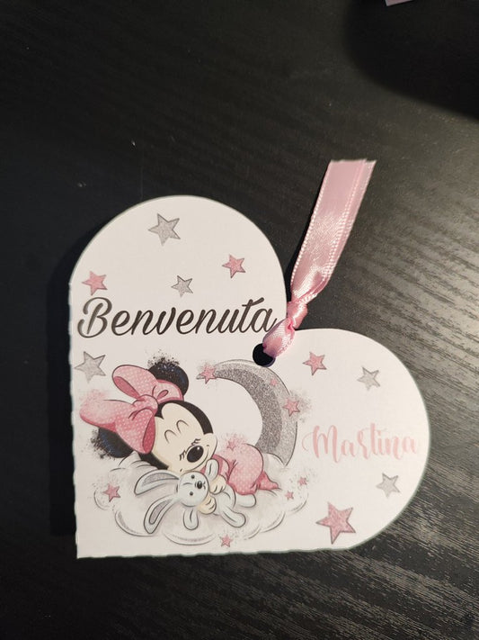 Scatolina decorazione festa compleanno scatola minnie nascita confetti caramelle segnaposto gadget ricordino