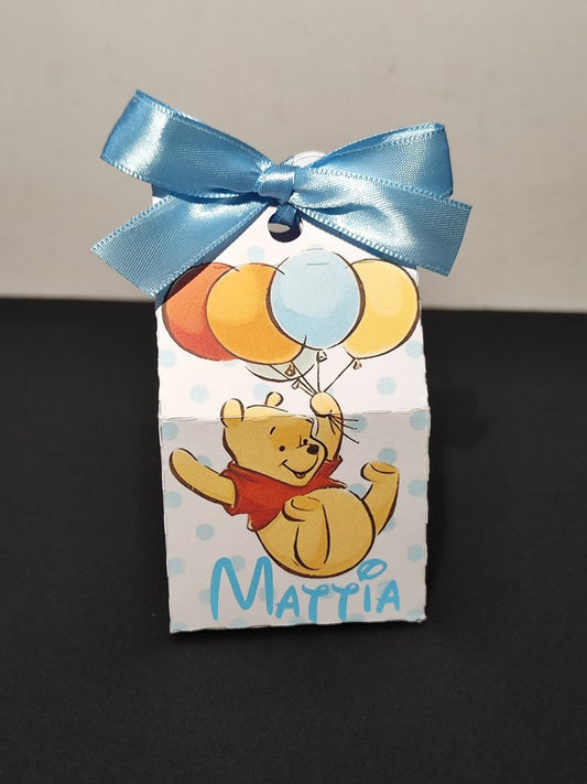 Scatolina decorazione festa compleanno nascita battesimo evento winnie the pooh caramelle confetti