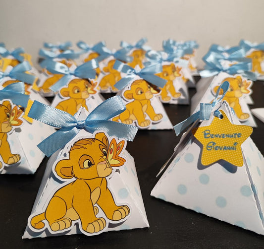 Scatolina decorazione festa compleanno simba