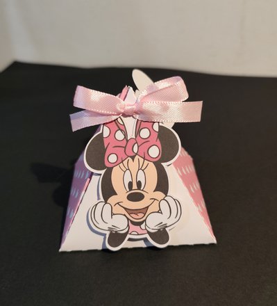 Scatolina decorazione festa compleanno Minnie confetti caramelle box