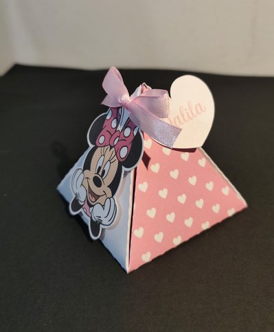 Scatolina decorazione festa compleanno Minnie confetti caramelle box