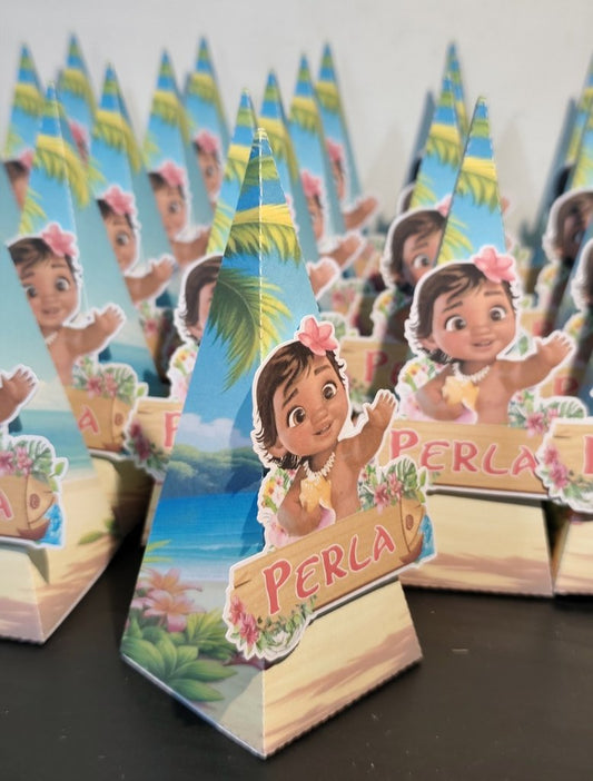 Decorazione festa compleanno scatoline box scatola caramelle confetti oceania